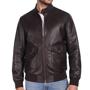 Veste de moto en cuir véritable pour homme sur mesure |   Vêtements d'extérieur élégants et ajustés |   Support de toile avant |   Respirant, Écologique, OEM ODM - Product Image 4