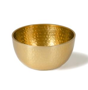 ชามอลูมิเนียมทุบกลมสำหรับตกแต่งหรูหราผู้ส่งออกสีทอง - Product Image 1