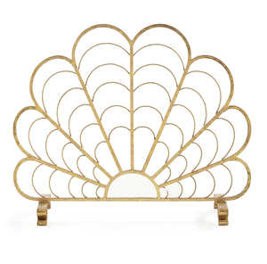 Écrans de protection anti-incendie uniques pour grand protecteur d'étincelles de cheminée avec défilement décoratif et poignée écran anti-feu en fer forgé massif - Product Image 4