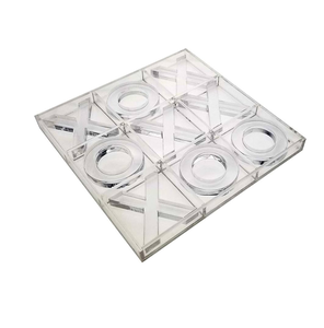Excelente calidad acrílico Tic Tac toe juego clásico viaje familiar juego de mesa escritorio lujo acrílico XO juguetes educativos juego - Product Image 1