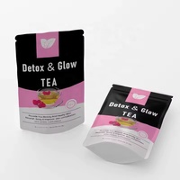 Thé personnalisé aux herbes Hibiscus Sin Glow avec étiquette privée, thé de beauté éclaircissant pour la peau