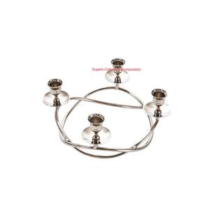 Bougeoir à bougie chauffe-plat argenté attrayant en candélabre en métal pour les fêtes de Noël Restaurant et candélabres de décoration de mariage - Product Image 1