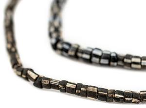 Antiguo negro blanco veneciano Chevron cuentas Ghana estilo africano cuentas de vidrio redondas CRISTAL MURANO VISHAL cuentas artesanía India - Product Image 3