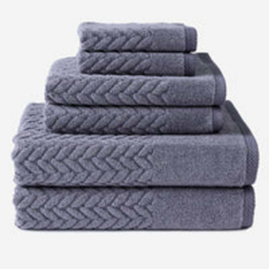 6pc Luxury Cotton <b>Towel</b> <b>Set</b> Quick Dry Soft Durable <b>Bath</b> <b>Towels</b> for Hotels Spas Bathrooms Solid Color Made in Turkey - Product Image 6