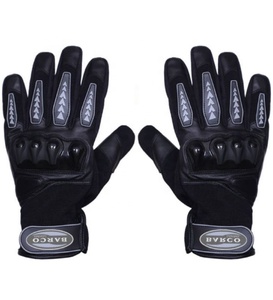 Guantes Tácticos Naranja y Negro de Cuero PU, Dedos Completos, Correa de Muñeca Ajustable, Transpirables, Antideslizantes, Protección Unisex para Exteriores - Product Image 4