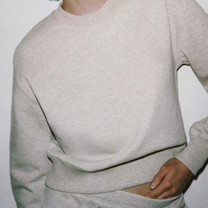 Étiquette personnalisée Streetwear taux d'usine haute qualité premium coton sweat vêtement teint col rond haut sweat surdimensionné 2026 - Product Image 2