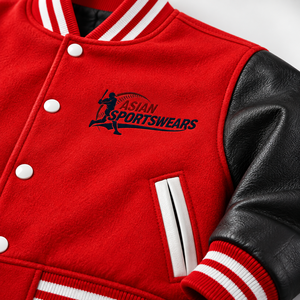 Vente directe d'usine, vestes universitaires en cuir de haute qualité avec logo personnalisé, manches longues, vêtements classiques de style Letterman, hiver, écologiques - Product Image 5