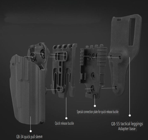 Adaptador de funda <span class=keywords><strong>QLS</strong></span> 22, funda de plataforma, Kit de sistema de bloqueo rápido, accesorio de caza táctico, funda de una sola pieza - Product Image 5