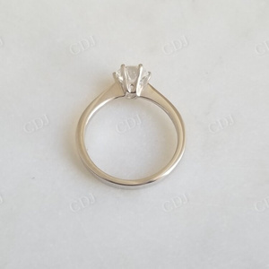 Factory Wholesale Price 925 Sterling <b>Silver</b> Round Brilliant Cut VVS Moissanite Solitaire Ring Minimalist Fine Jewelry <b>Women</b> Gift - Product Image 2