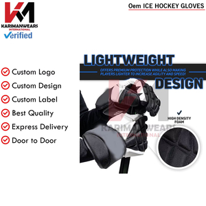 Vente en gros Gants de hockey sur glace OEM Sangle réglable Vêtements confortables Gants de hockey sur glace personnalisés OEM Léger Flexible Fit Quick - Product Image 4