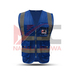เสื้อกั๊กโพลีเอสเตอร์สะท้อนแสงคุณภาพสูงพร้อมโลโก้ที่ปรับแต่งได้ - Product Image 1