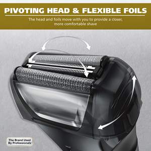 Afeitadora de iones de litio con protección para la piel y láminas flexibles para el cuerpo - Product Image 4