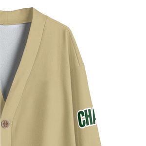 Cardigan en molleton tricoté boutonné à col en V Logo brodé personnalisé pour vêtements d'université/d'équipe TITLISTS - Product Image 3