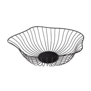 Cesta de fruta con patas de diseño de espectro de anillo de alambre de hierro de Metal decorativo de mesa y cuenco para servir frutas a la venta - Product Image 2