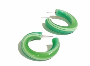 Pendientes de Aro de Resina Verde Únicos y Bonitos, con Mármol Blanco de Lujo, Vintage, de la Mejor Calidad, Redondos, Premium, Joyería de Moda para Fiestas, para Mujer - Product Image 4