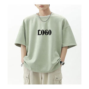 Nouveaux T-shirts pour hommes de haute qualité 100% coton, motif de lettres tendance, anti-boulochage, coupe ample, manches courtes, vêtements de rue - Product Image 1