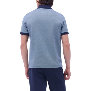 เสื้อโปโลผ้าฝ้ายย้อมสีเรียบๆสำหรับผู้ชายดีไซน์ปลายงอน100% สบาย - Product Image 3