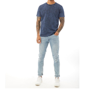 Camisetas lavadas con ácido de algodón 100% de alta calidad con logotipo personalizado Diseño de patrón de letras de buena calidad - Product Image 3