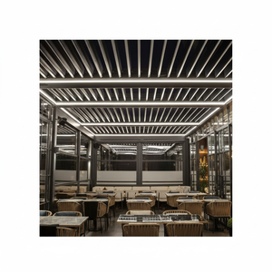 Pérgola Retráctil con Techo de Láminas de Aluminio con Recubrimiento en Polvo de WISE COMPANY, Resistente a la Corrosión, Impermeable, Fácil de Montar, Ecológica y Moderna - Product Image 1