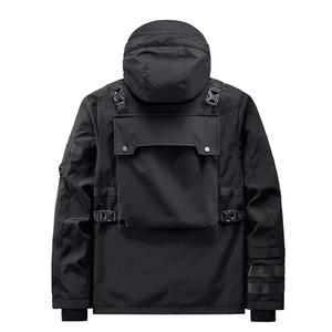 Custom Hooded Winter <b>Techwear</b> <b>Jacket</b> Men Waterproof Windproof Tactical Streetwear with Multiple Pockets | Crescent Wear - Product Image 3