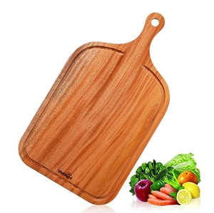 Planche à découper artisanale en bois foncé à grain riche, écologique, durable, ustensiles de cuisine de qualité supérieure, édition Ramadan Eid - Product Image 1