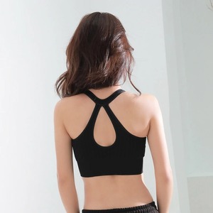 Sujetador deportivo de alto impacto sin costuras para mujer, correas cruzadas en la espalda, almohadillas extraíbles, transpirable, para Yoga, correr, Fitness, gimnasio, uso de estilo Simple - Product Image 2