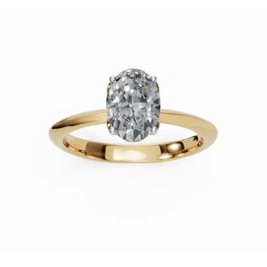 Anillo de Diamante Cultivado en Laboratorio, Corte Oval Clásico, Seraphina, 0.300 Ct, Oro de 9, 14 y 18 Quilates, Joyería Fina, Venta al Por Mayor, Exportación OEM - Product Image 1