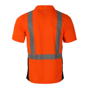 Wholesale Men's Reflective Windproof Polyester Shirt ANSI/ISEA 107 Certified High Visibility Workwear Breathable Quick Dry - Product Image 3