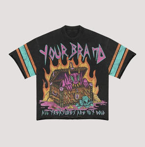 Logo personnalisé de haute qualité unisexe 100% coton T-shirts en coton lourd respirant sérigraphie T-shirts - Product Image 5