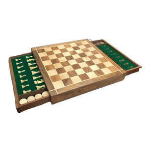 Best Selling Antique Luxury <b>Wooden</b> <b>Chess</b> Board <b>Set</b> Square Customized Design Best Selling New <b>Chess</b> Board <b>Set</b> Drawers Wood - Product Image 1