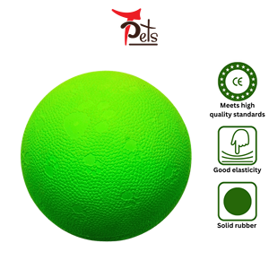 2021 bola de goma sólida de 2,5 pulgadas con patrón colorido sostenible OEM al por mayor para perros muestra gratis disponible - Product Image 2