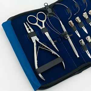 Alicates para extensiones de cabello con pinzas para seccionar el cabello y tijeras sólidas para cortar el cabello con agujas tipo C - Product Image 3