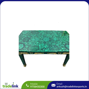 Dessus de table en malachite au design moderne fait à la main pour la décoration de la maison et de l'hôtel Pietra Dura en pierre avec surface polie - Product Image 4