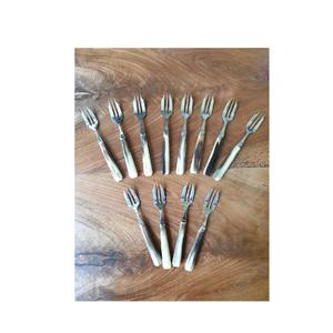 มีดช้อนฮอร์นพร้อมแผ่นแตรขัดเงาและแกะทำด้วยด้ามไม้สำหรับเครื่องครัวและร้านอาหาร - Product Image 2