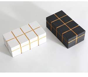 กล่องประดับแบบฝังทำจากเรซินพร้อมดีไซน์ลายทางมีสไตล์สำหรับตกแต่งบ้านและโซลูชันการจัดเก็บที่หรูหรา - Product Image 6