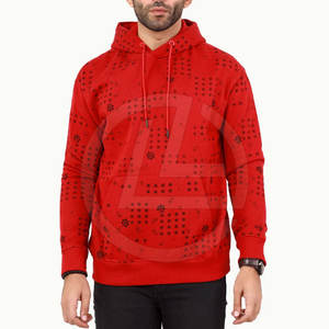 Sudadera con capucha sólida con forro de contraste Elegante bolsillo frontal Tejido polar Transpirable y secado rápido Calor de invierno para hombres - Product Image 1