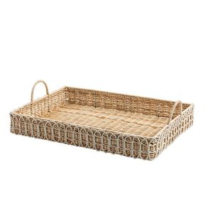 Paniers à pain portables de haute qualité légumes fruits Snack tissé stockage plateau de panier en rotin - Product Image 2