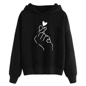 Meilleure vente de sweats à capuche pour femmes confortables, manches longues, couleur unie, qualité supérieure, design personnalisé pour l'hiver avec logo à l'avant - Product Image 2