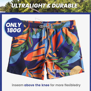 Vêtements de plage d'été imprimés de couleur unie pour hommes, shorts de bain pour hommes, prix bon marché d'usine, vente en gros - Product Image 4