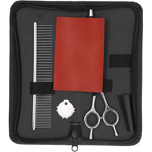 Ciseaux de toilettage pour animaux de compagnie Finition Polissage Lames droites et tranchantes Ciseaux de toilettage pour droitier 7 pouces avec double sonnerie repose une pochette - Product Image 2