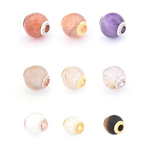 Pierre de guérison en quartz en cristal naturel respectueux de l'environnement pour les bijoux de bracelet en perles de bricolage - Product Image 1