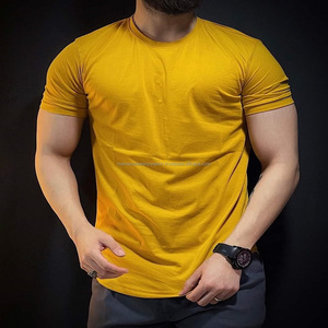 100% algodón liso camiseta de gran tamaño peso pesado con estampado de logotipo personalizado para hombres tela de punto sólido - Product Image 6