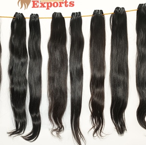 Paquetes naturales baratos, recto sedoso, color negro, cutícula alineada, mejor calidad, extensiones de cabello humano virgen indio Remy Temple - Product Image 5