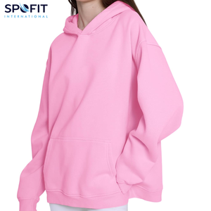 Sweats à capuche délavés pour filles, tendance, respirants, sweats à capuche pour femmes, épaules tombantes, streetwear, 100% coton, 2026 - Product Image 4