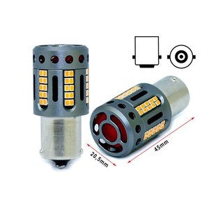 1156 BA15S P21W 100% Canbus 12V 21W efficace arancione gamba dritta lampada a Led con ventilatore In testa-auto e moto/luci e - Product Image 1