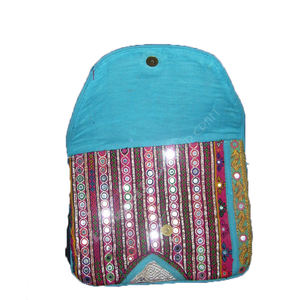 Banjara Bohemia unisex bolso de mano vintage étnico indio de moda patrón geométrico bordado borla Cum Sling algodón - Product Image 2