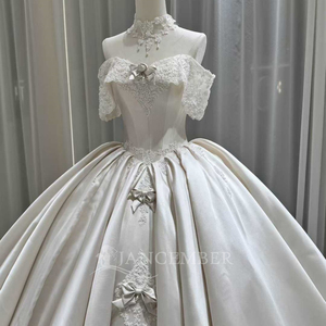 Lsoy025 Modern French Ball Gown <b>Wedding</b> Dress with Appliques Decoration Floor-Length Women'S High-End Bridal for - Product Image 4