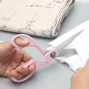 Ciseaux à lame longue en acier inoxydable, tranchants, avec manche en plastique pour coupes droites et nettes, haute performance, pour le travail de couture droitier - Product Image 4