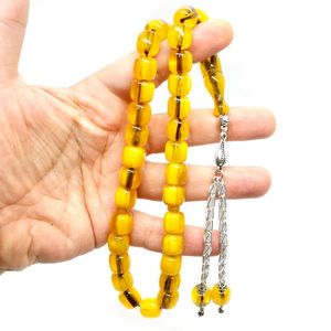 สร้อยประคำสีเทอร์ควอยซ์พร้อมลูกปัดเรซินธรรมชาติ - Product Image 2