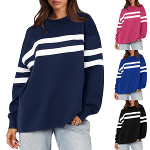 Sudaderas con capucha a rayas de gran tamaño para mujer estilo directamente de Pakistán sudadera de lana de Invierno para mujer - Product Image 5